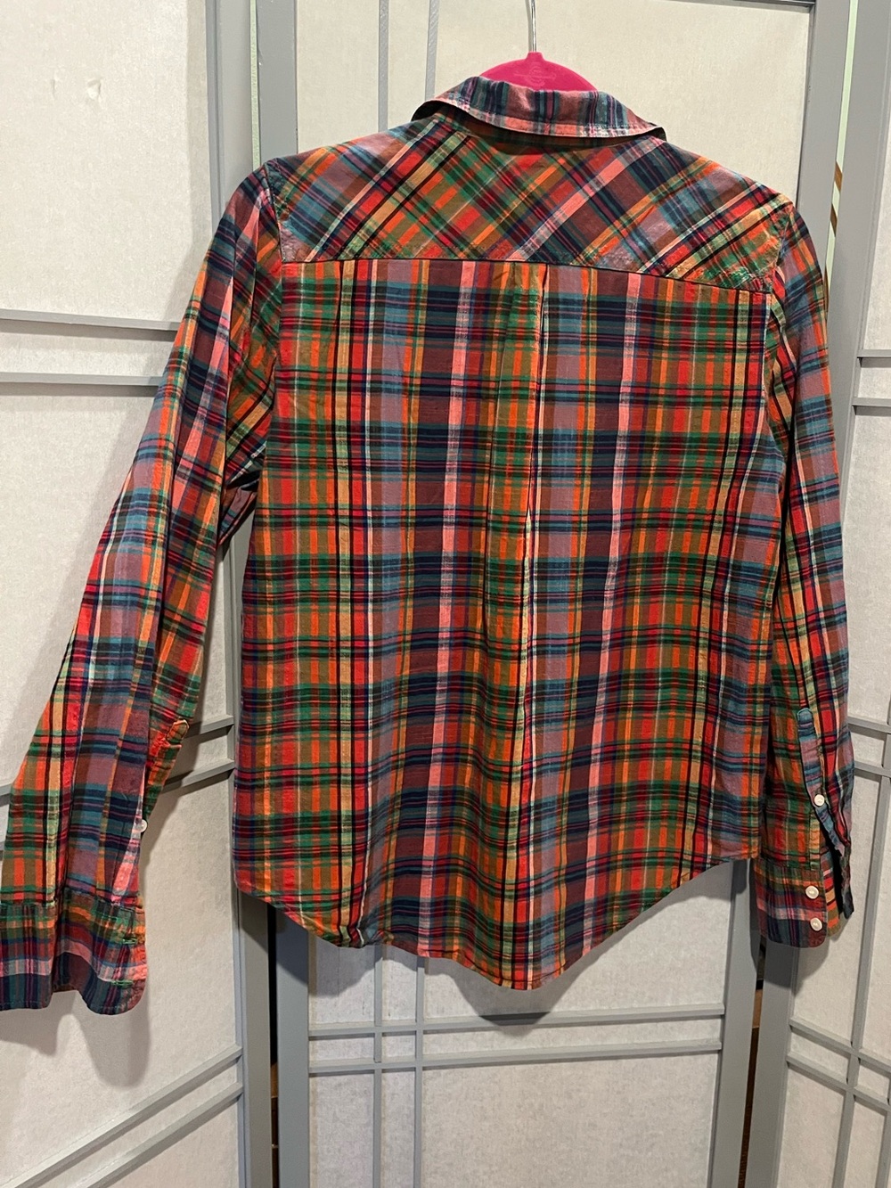 J. Crew Plaid Button-Down Shirt Fall Plaid Small - Picture 3 of 5